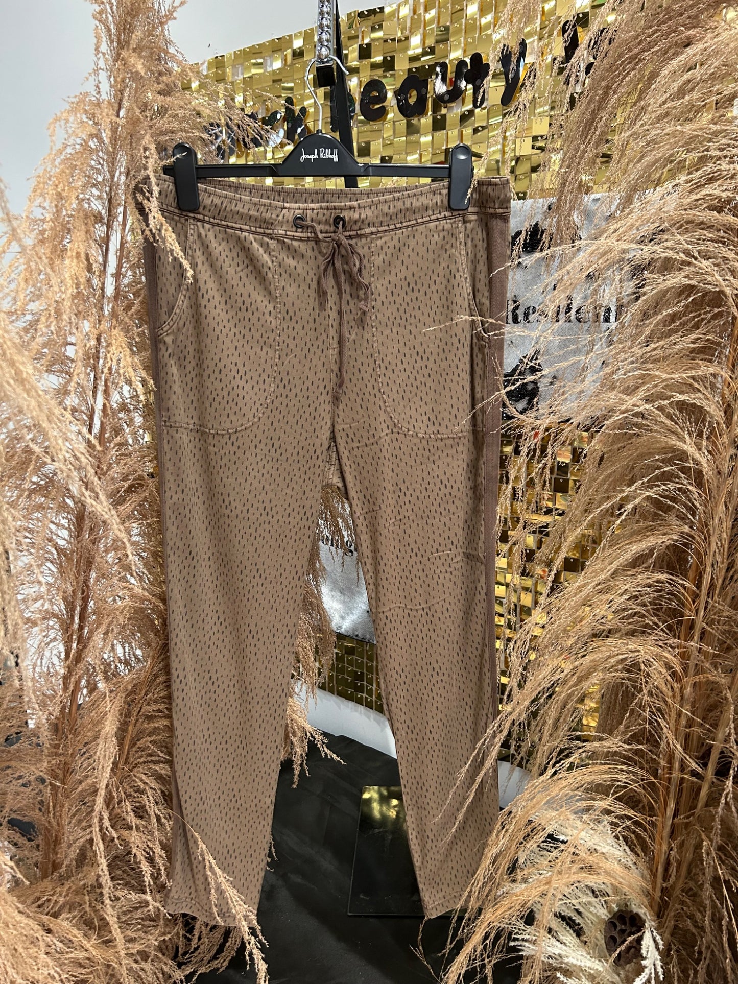 RA - XCVI Olive With Vertical Black Lines Pant*