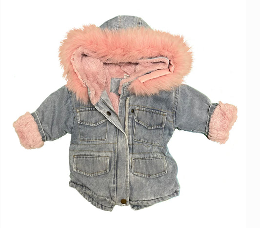 PI - Pink Fur Denim Jacket - SMSM