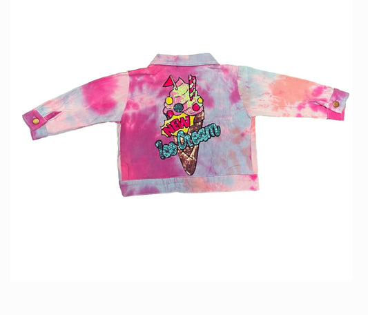 PI - Sequin Ice Cream Tie Dye Patch Jacket -SMSM